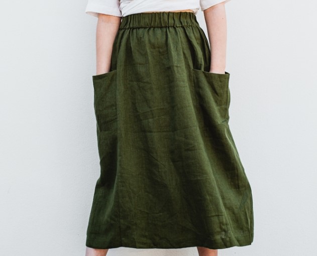 Easy beginner skirt sewing pattern