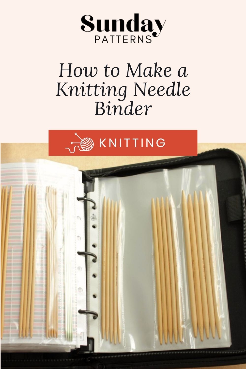 How to make a knitting needle binder