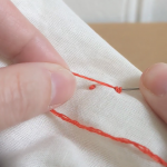 Pull thread taut for French Knot